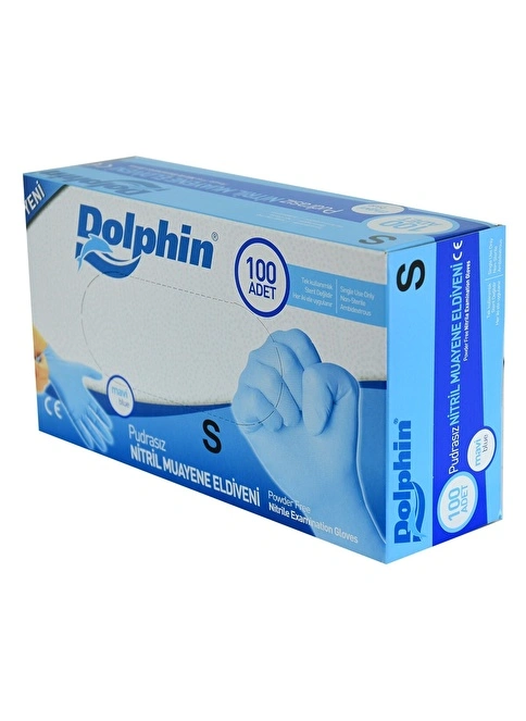 Dolphin Nitril Eldiven Mavi S